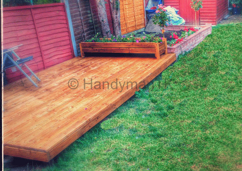 Creating a decking area