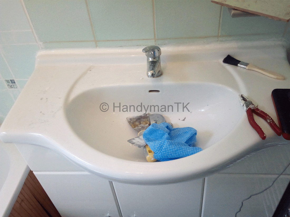 Sink re-sealed by Handyman TK