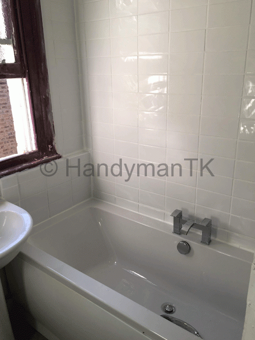 Shower removed and new bathtub installed by Handyman TK