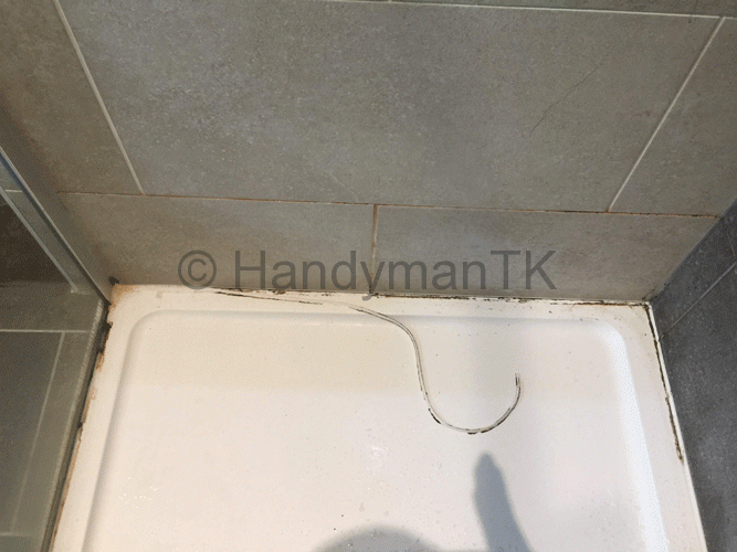 BEFORE: Shower leak through tiles