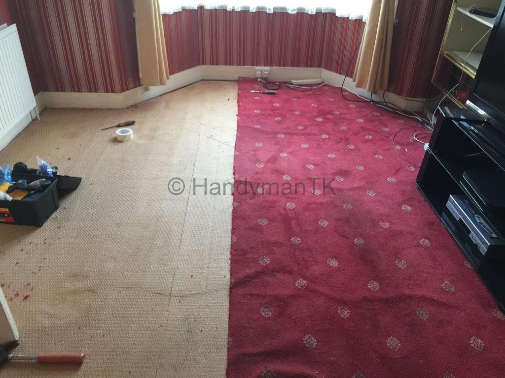 HandymanTK prepares floor for laminating