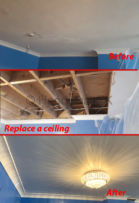 Changing a ceiling