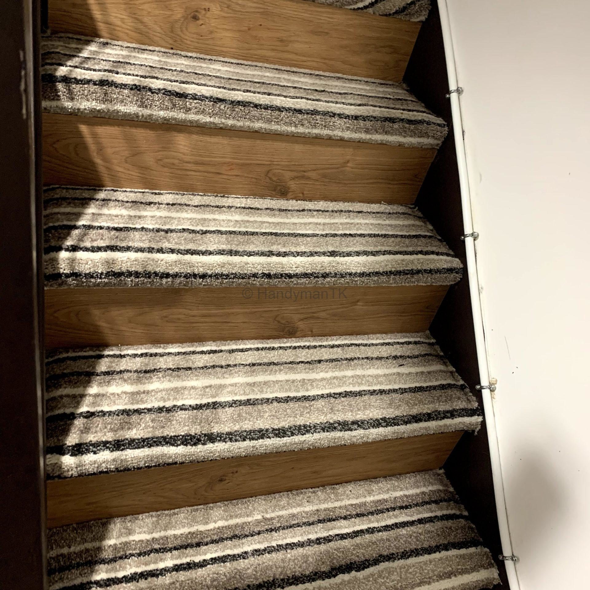 New carpeted stairs