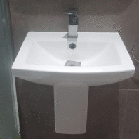 Installing a new sink while building an en-suite shower room